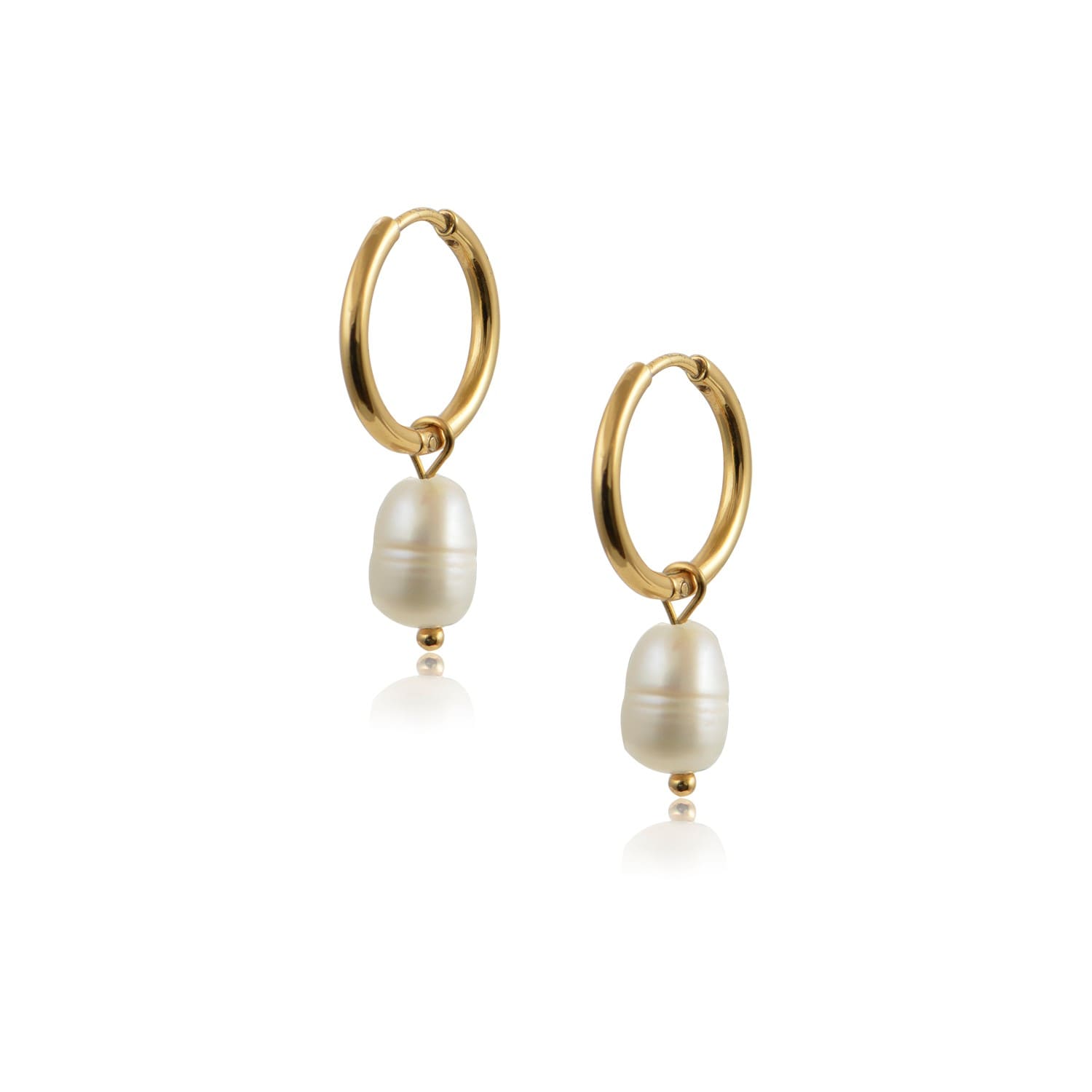 σκουλαρικία επιχρυσωμένα με πέρλα