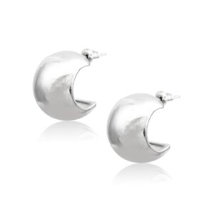 σκουλαρίκια bold σε ασημί χρώμα