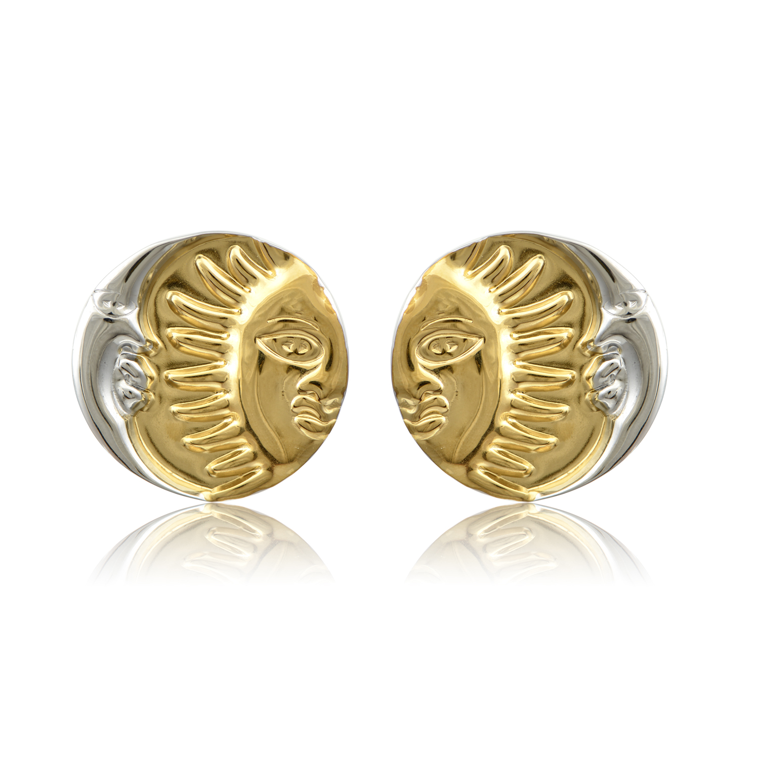 Σκουλαρίκια ήλιος και φεγγάρι