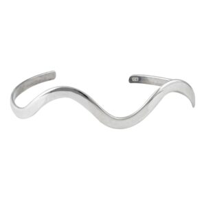 manto βραχιόλι χειροπέδα απο ασήμι925 κυματιστή