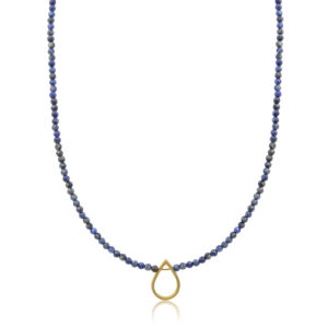 Kyveli - Χειροποίητο κολιέ με Λάπις Λάζουλι και ασήμι 925