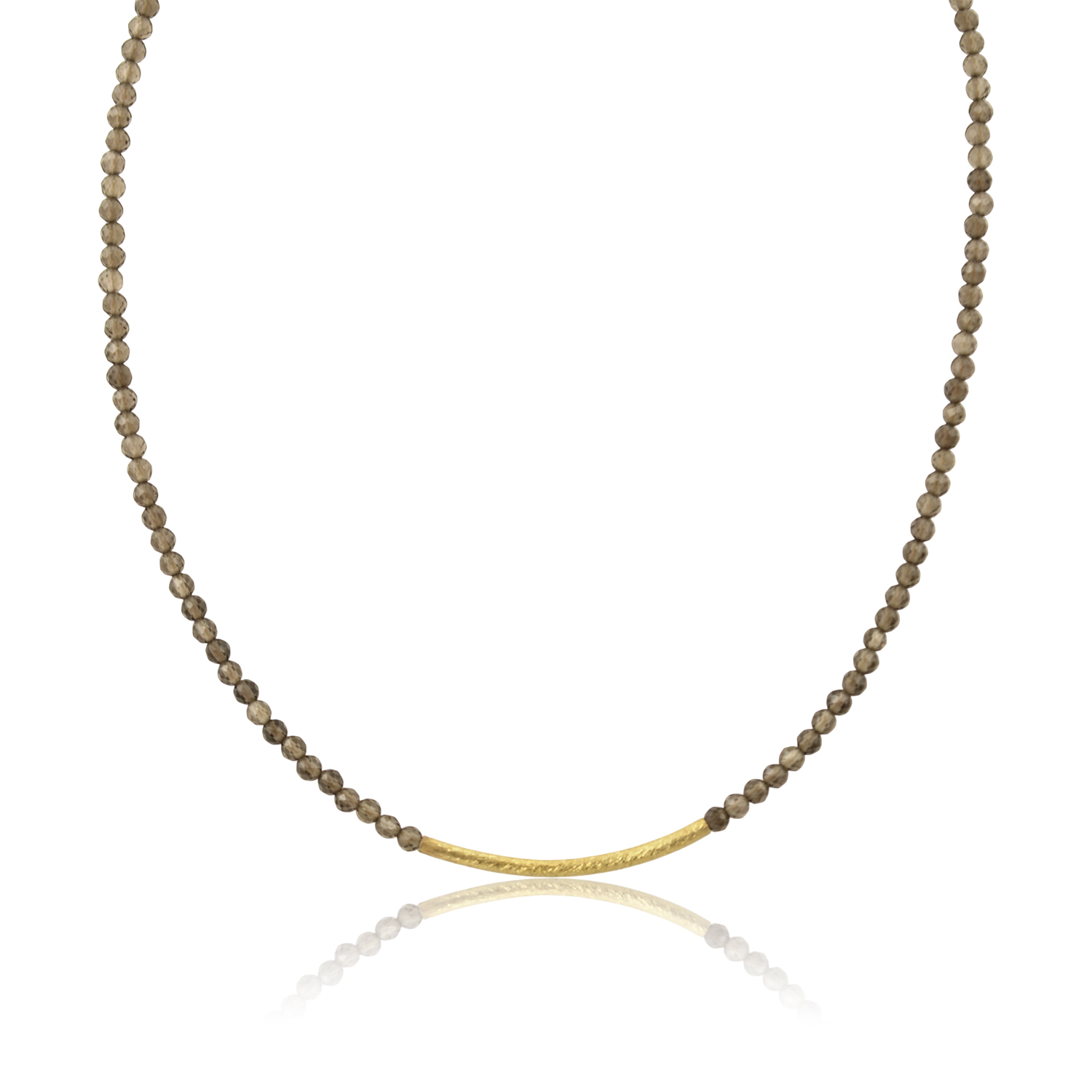 argyro χειροποίητο κολιέ με ημιπολύτιμο λίθο χαλαζία και ασήμι 925 - MG Jewels