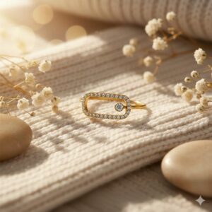 Δαχτυλίδι ατσάλινο με ζιργκόν | MG JEWELS