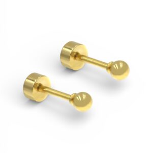 Aria Επίχρυσα Ατσάλινα Σκουλαρίκια Stud MG Jewels